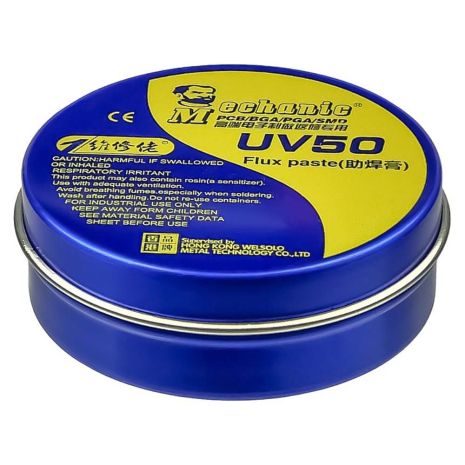Флюс-паста Mechanic UV50 40 гр (без галогенов) Флюс-паста Mechanic UV50 40 гр (без галогенов)