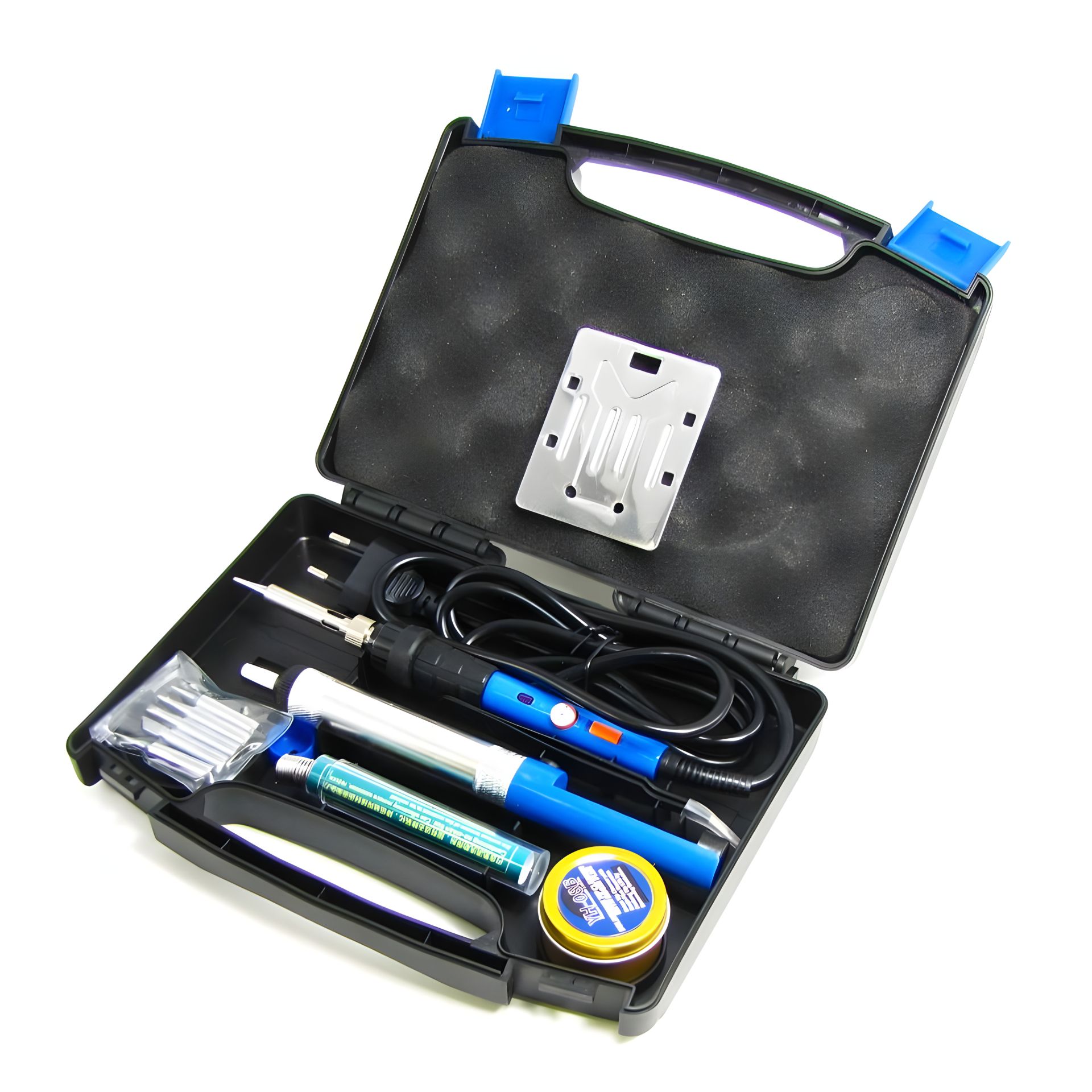 Набор паяльный в кейсе с паяльником WEP 947-III (60W, выключатель, рег. t 200-450 гр C, 6 жал 900M, инструменты и расходники) Набор паяльный в кейсе с паяльником WEP 947-III (60W, выключатель, рег. t 200-450 гр C, 6 жал 900M, инструменты и расходники)