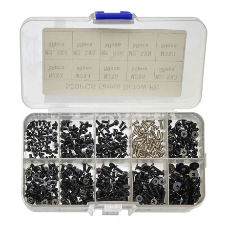 Набор винтов для ноутбуков и мелкой техники, пластиковый бокс, 500 шт Набор винтов для ноутбуков и мелкой техники, пластиковый бокс, 500 шт