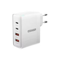 Зарядное устройство Essager 100W GaN QC 4.0, 2xType-c и 2xUSB, белое Зарядное устройство Essager 100W GaN QC 4.0, 2xType-c и 2xUSB, белое