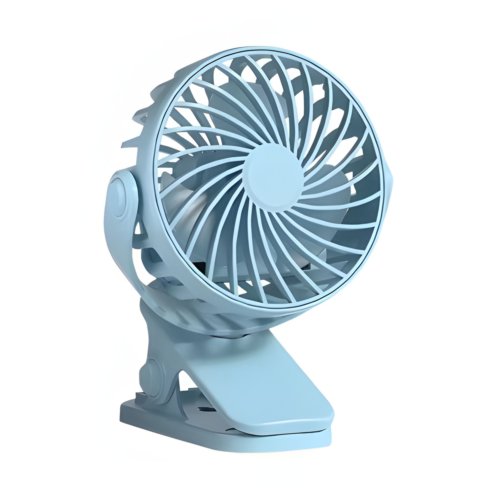 Аккумуляторный вентилятор Night Light Blue с прищепкой и вращением на 720° Аккумуляторный вентилятор Night Light Blue с прищепкой и вращением на 720°