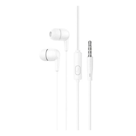 Hoco M97 дротові навушники, 3.5mm, 1.2m, Білий Hoco M97 дротові навушники, 3.5mm, 1.2m, Білий