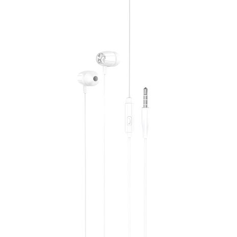 Дротові вакуумні навушники Hoco M88, 3.5mm, 1.2m, білі Дротові вакуумні навушники Hoco M88, 3.5mm, 1.2m, білі