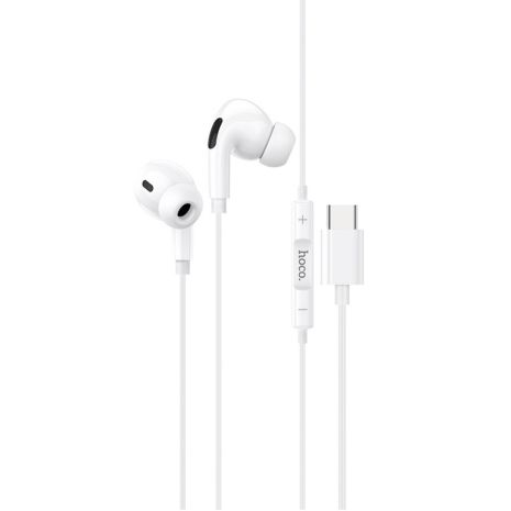Вакуумные наушники Hoco M83 Type-C белые, с функцией DAC