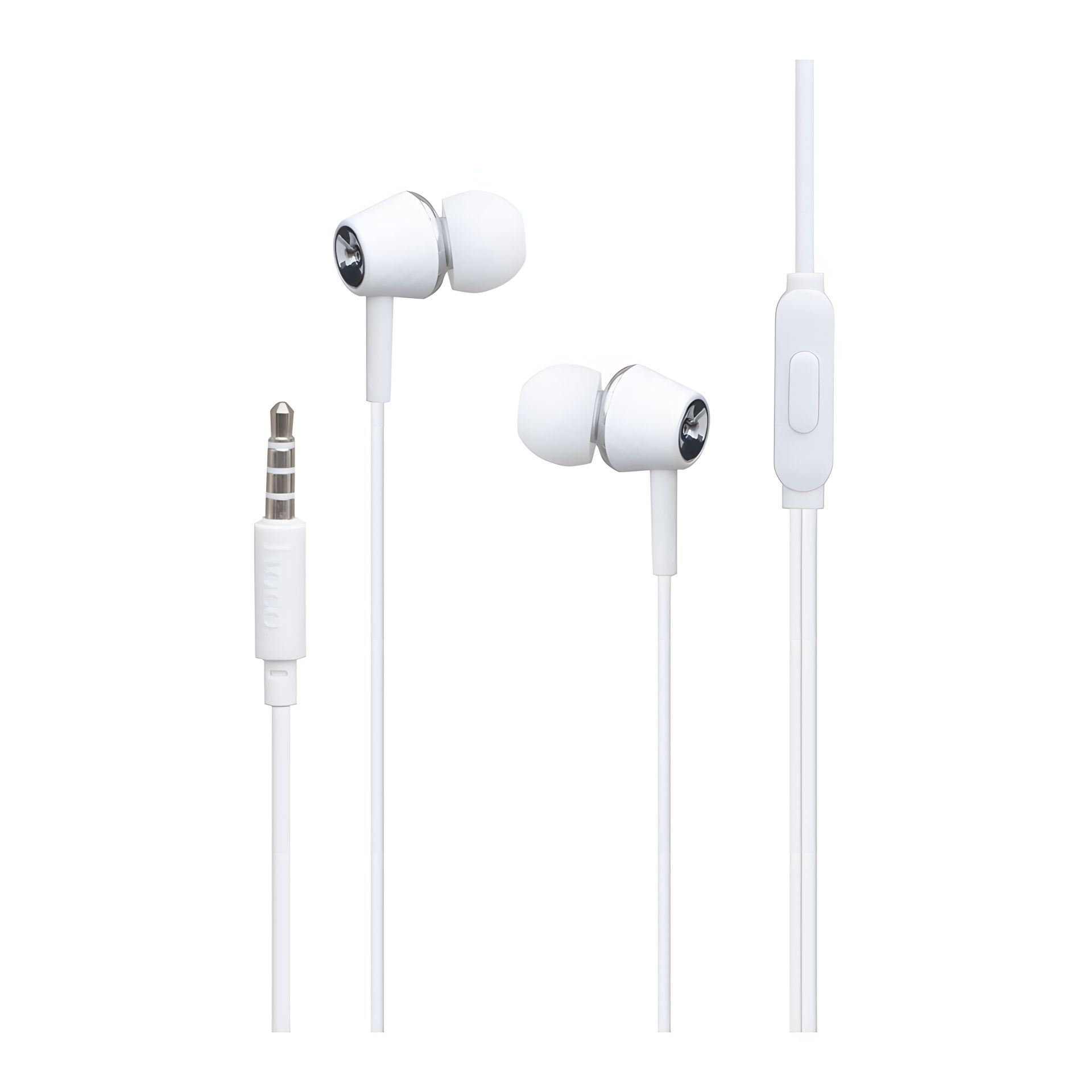 Белые вакуумные наушники Hoco M70 Белые вакуумные наушники Hoco M70