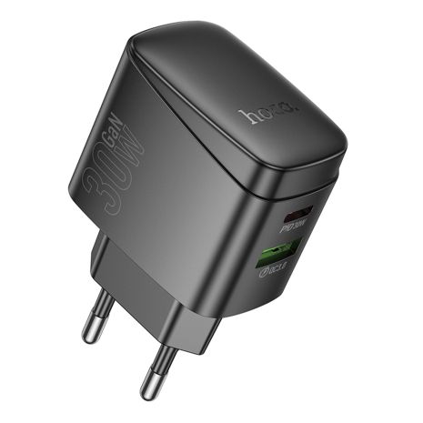Зарядное устройство сетевое Hoco CS61A 1USB/1USB-C PD/QC 30W черное