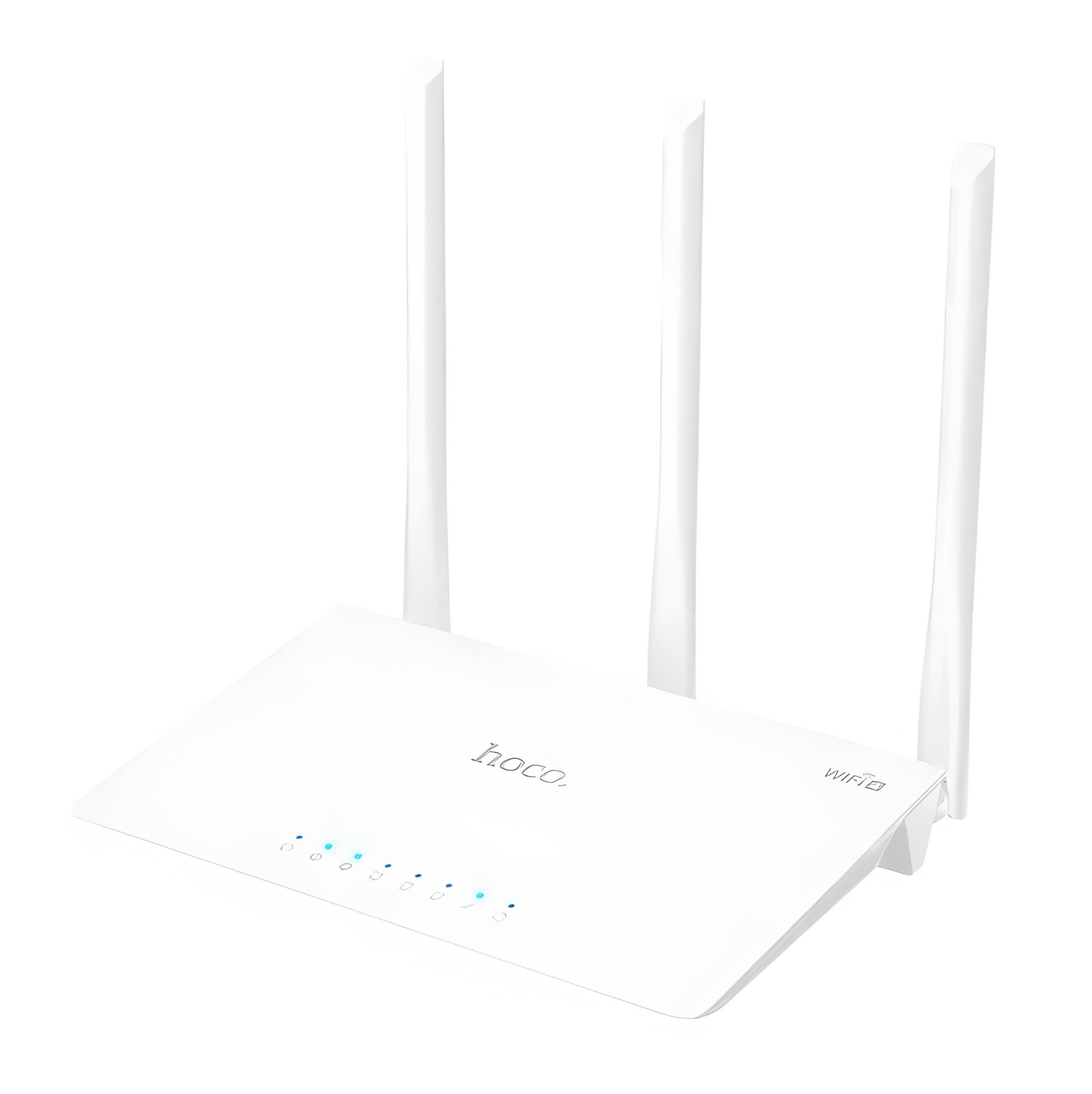 WiFi маршрутизатор HOCO HI30, WiFi4, 2.4G, 5dBi, 5V, 1A, білий WiFi маршрутизатор HOCO HI30, WiFi4, 2.4G, 5dBi, 5V, 1A, білий