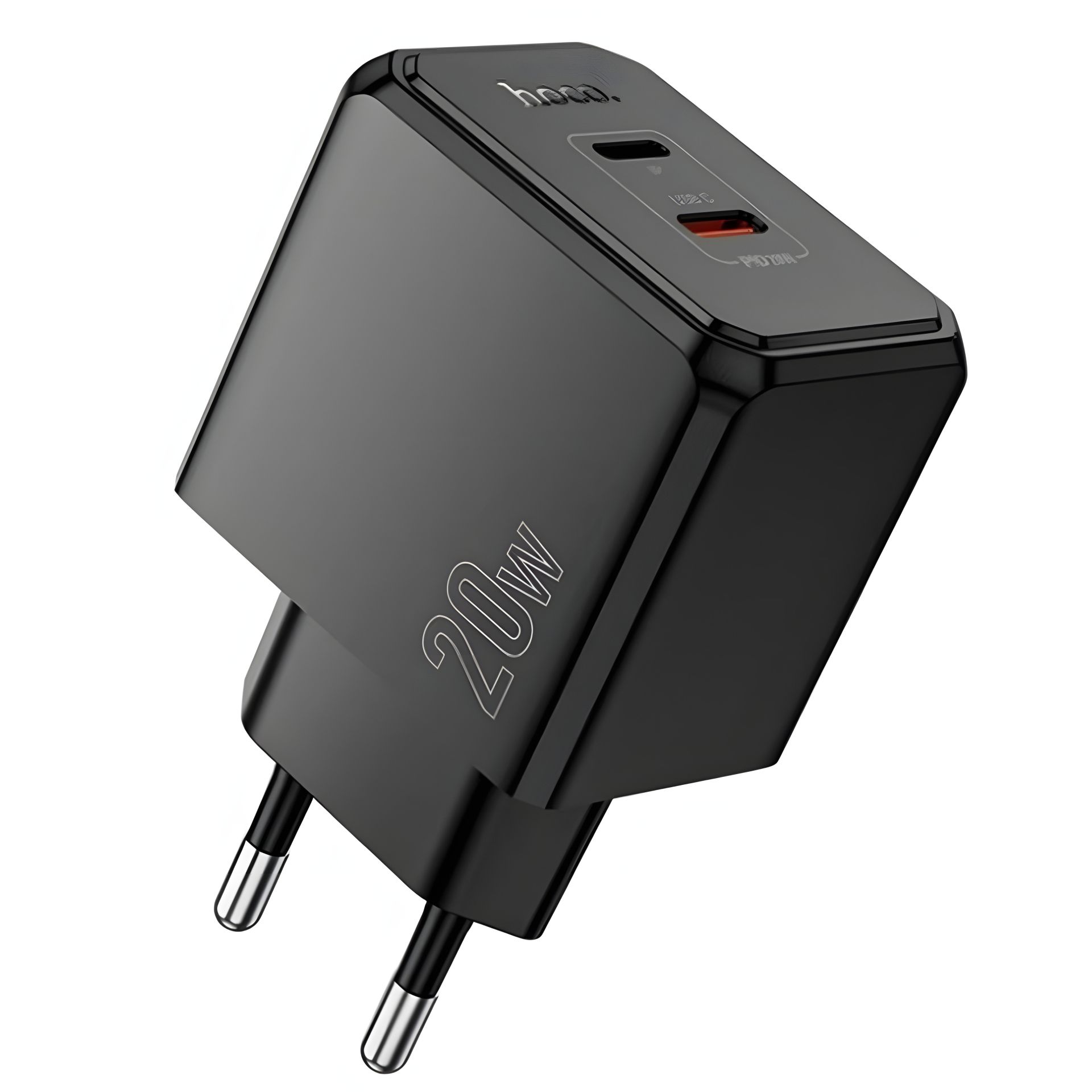 Зарядное устройство сетевое Hoco CS16A 1USB-C/1IP PD/QC 20W черное Зарядное устройство сетевое Hoco CS16A 1USB-C/1IP PD/QC 20W черное