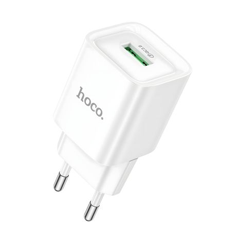 Сетевое Устройство Hoco Зарядное C145A 1USB QC 18W Белый Сетевое Устройство Hoco Зарядное C145A 1USB QC 18W Белый