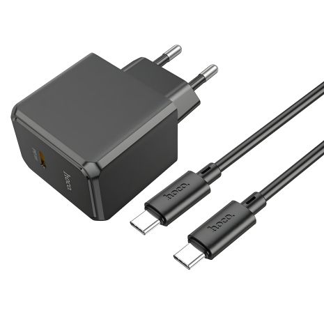 Зарядное Устройство Hoco CS13A 1USB-C PD/QC 20W+Type-C to Type-C черное