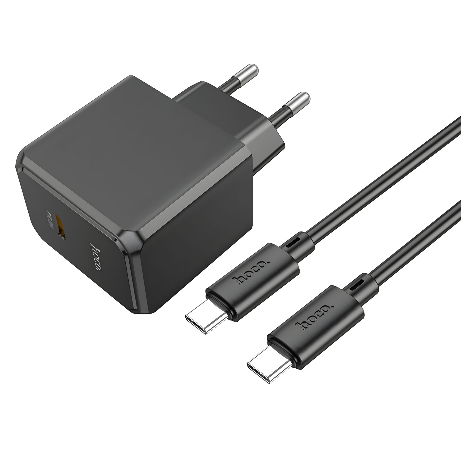 Зарядное Устройство Hoco CS13A 1USB-C PD/QC 20W+Type-C to Type-C черное Зарядное Устройство Hoco CS13A 1USB-C PD/QC 20W+Type-C to Type-C черное