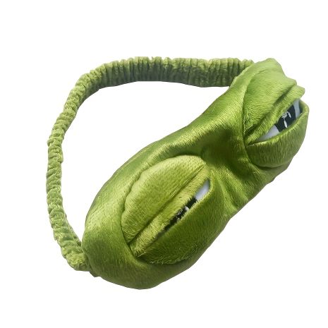 Креативная 3D маска для сна "SAD FROG", зеленая Креативная 3D маска для сна "SAD FROG", зеленая