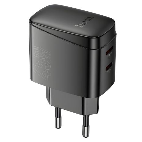 Зарядное устройство Hoco CS62A 2USB-C PD/QC 45W GAN черное Зарядное устройство Hoco CS62A 2USB-C PD/QC 45W GAN черное