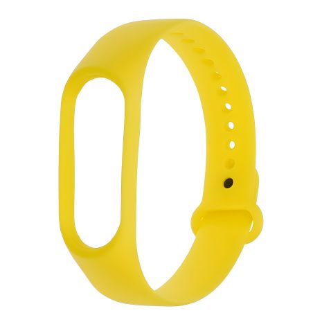 Ярко-желтый силиконовый ремешок для Xiaomi Mi Band 3/4 № 31