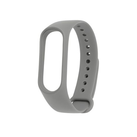 Силиконовый ремешок для Xiaomi Mi Band 3/ 4 № 10 серый Силиконовый ремешок для Xiaomi Mi Band 3/ 4 № 10 серый