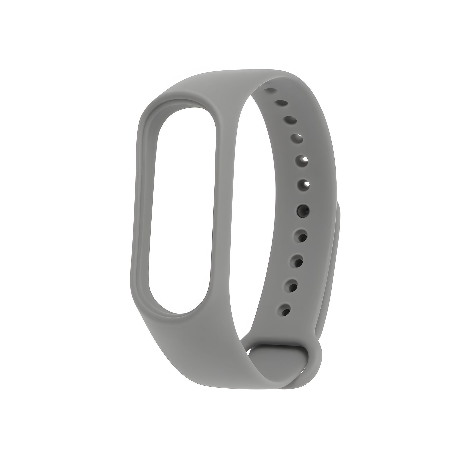 Силиконовый ремешок для Xiaomi Mi Band 3/ 4 № 10 серый Силиконовый ремешок для Xiaomi Mi Band 3/ 4 № 10 серый