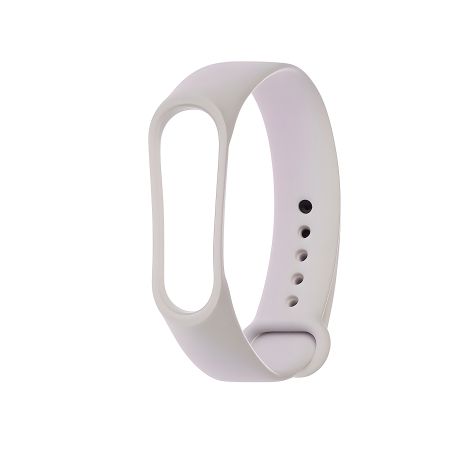 Силиконовый ремешок для Xiaomi Mi Band 3/4 № 02 белый Силиконовый ремешок для Xiaomi Mi Band 3/4 № 02 белый