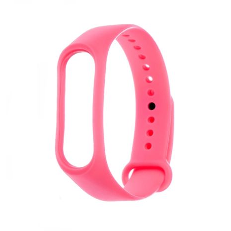 Силиконовый ремешок для Xiaomi Mi Band 3/4, модель № 07, цвет розовый Силиконовый ремешок для Xiaomi Mi Band 3/4, модель № 07, цвет розовый