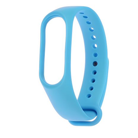 Силиконовый ремешок для Xiaomi Mi Band 3/ 4 № 14, светло-голубой Силиконовый ремешок для Xiaomi Mi Band 3/ 4 № 14, светло-голубой