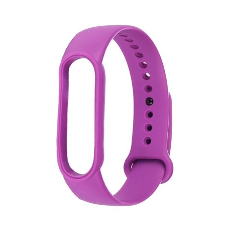 Силиконовый ремешок для Xiaomi Mi Band 5/6, цвет № 13 фиолетовый Силиконовый ремешок для Xiaomi Mi Band 5/6, цвет № 13 фиолетовый