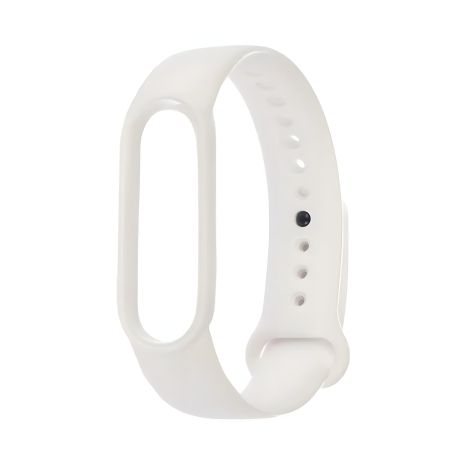Силиконовый ремешок для Xiaomi Mi Band 5/6 белого цвета № 02 Силиконовый ремешок для Xiaomi Mi Band 5/6 белого цвета № 02