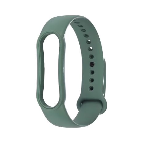 Силиконовый ремешок для Xiaomi Mi Band 5/6, серо-зелёный, цвет №16 Силиконовый ремешок для Xiaomi Mi Band 5/6, серо-зелёный, цвет №16