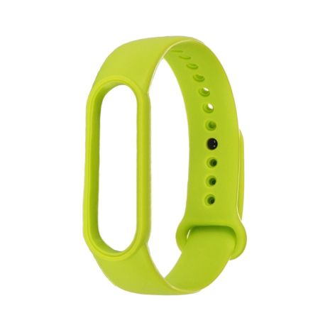 Силиконовый ремешок для Xiaomi Mi Band 5/6, цвет № 12 лайм Силиконовый ремешок для Xiaomi Mi Band 5/6, цвет № 12 лайм