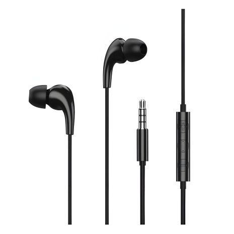 Дротові навушники REMAX Music Call Wired RW-108, 3.5mm, 1.2m, чорні