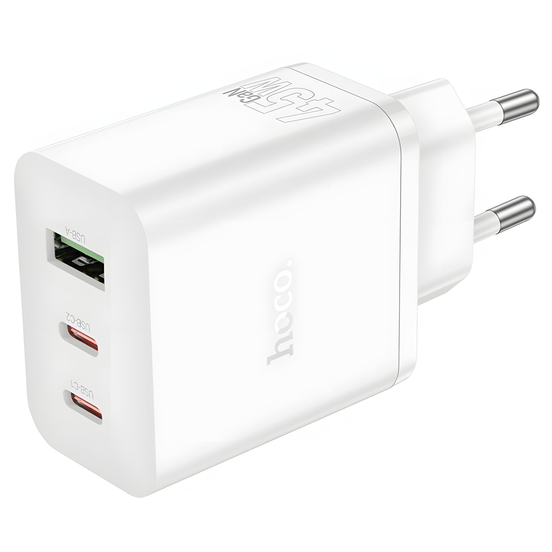 Зарядное устройство Hoco N50 USB/ 2 Type-C PD 45W белое Зарядное устройство Hoco N50 USB/ 2 Type-C PD 45W белое