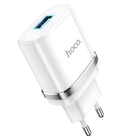 Зарядний пристрій мережевий Hoco N1, USB, 12W, білий Зарядний пристрій мережевий Hoco N1, USB, 12W, білий
