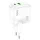 Белое сетевое зарядное устройство Hoco C111A Lucky PD30W+QC3.0