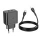 Устройство зарядное Hoco N35 2 Type-C PD 45W черное + кабель Type-C to Lightning Устройство зарядное Hoco N35 2 Type-C PD 45W черное + кабель Type-C to Lightning