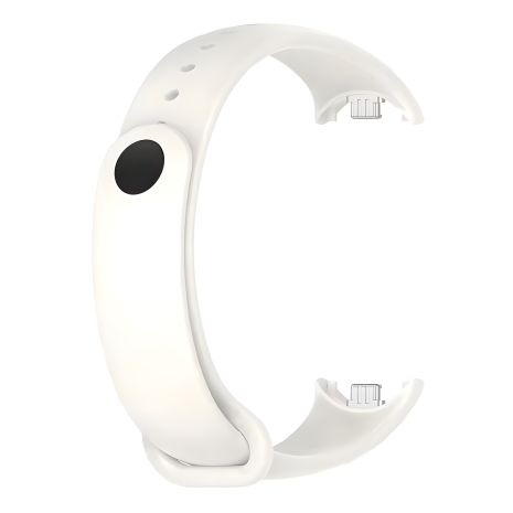 Металлический ремешок Metall-Silicone для Xiaomi Mi Band 8/8 NFC, Mi Band 9. Оригинальный дизайн Белый