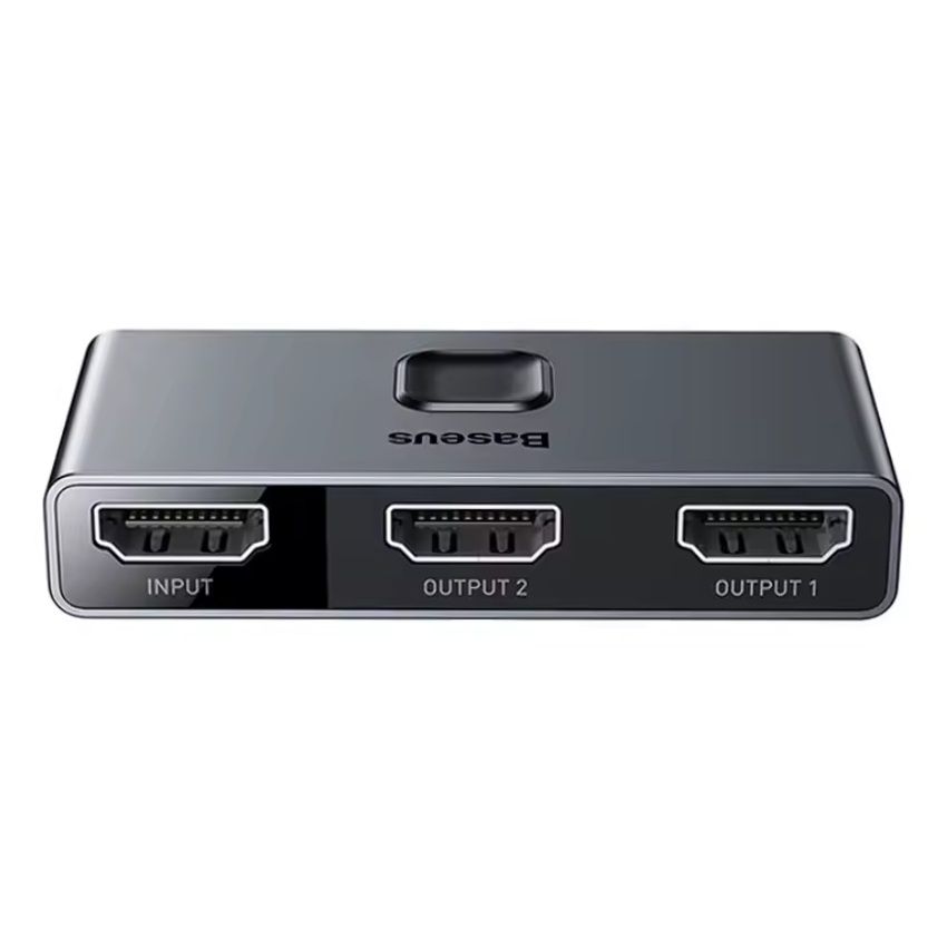 Baseus CAHUB-BC0G HDMI 2.1 Свитч/Переключатель Двунаправленный 4K 144Hz HDR 1to2/2to1 для PS5/4/3/TV Box/Xbox/PC Grey-Black Baseus CAHUB-BC0G HDMI 2.1 Свитч/Переключатель Двунаправленный 4K 144Hz HDR 1to2/2to1 для PS5/4/3/TV Box/Xbox/PC Grey-Black