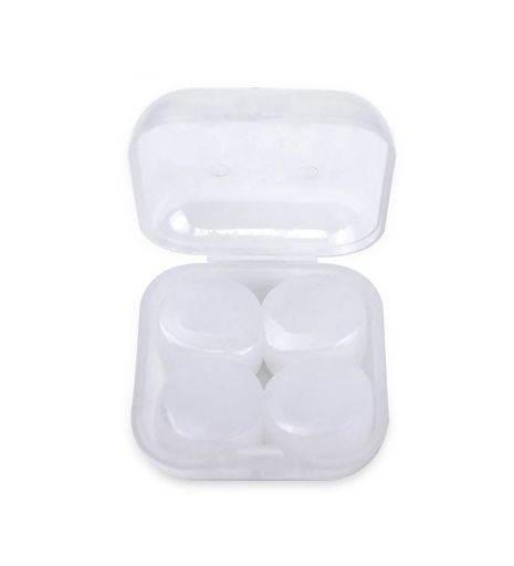 Силіконові беруші BSCW4C: м'які, приймають форму, 4шт у кейсі, білий колір Силіконові беруші BSCW4C: м'які, приймають форму, 4шт у кейсі, білий колір