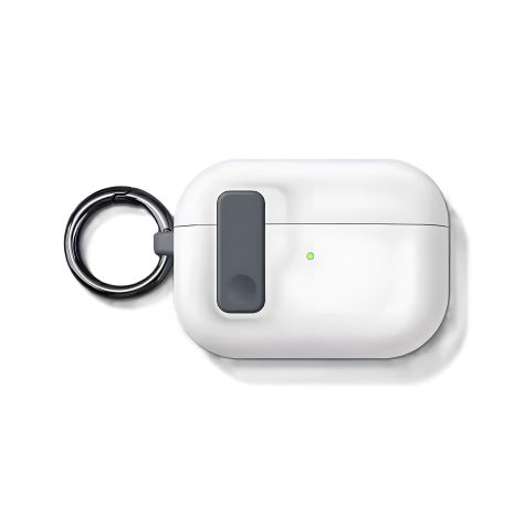 Чохол AirPods 4 з кільцем та замком, White, PVC