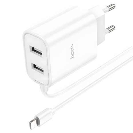 USB зарядное устройство Hoco C103A с кабелем Lightning USB зарядное устройство Hoco C103A с кабелем Lightning