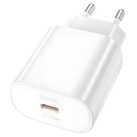 Мережевий зарядний пристрій Hoco N22, Type-C, PD, 25W, білий (HOCO-N22) Мережевий зарядний пристрій Hoco N22, Type-C, PD, 25W, білий (HOCO-N22)