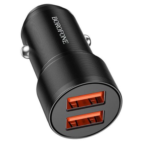 Автомобильное зарядное устройство Borofone BZ19 2 USB 2.4A черное Автомобильное зарядное устройство Borofone BZ19 2 USB 2.4A черное
