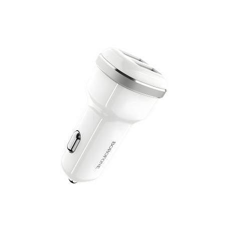 Зарядний пристрій для автомобіля Borofone BZ13, 2 USB, білий Зарядний пристрій для автомобіля Borofone BZ13, 2 USB, білий