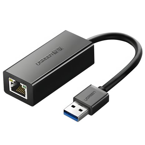 Черный адаптер UGREEN USB 3.0 Gigabit Ethernet Adapter