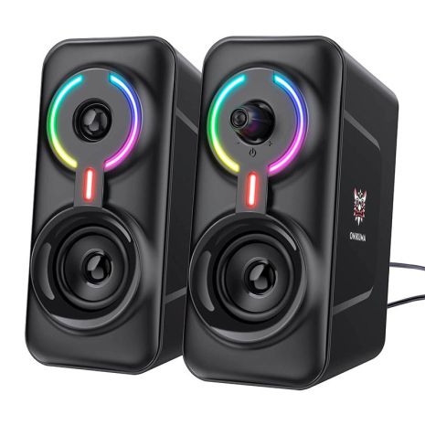 Компьютерная акустика ONIKUMA RGB L6 |5Wx2, BT, USB, 3.5mm| черная