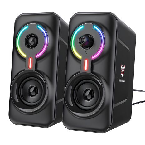 Компьютерная акустика ONIKUMA RGB L6 |5Wx2, BT, USB, 3.5mm| черная