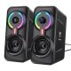 Компьютерная акустика ONIKUMA RGB L6 |5Wx2, BT, USB, 3.5mm| черная