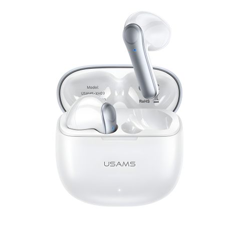 Бездротові навушники USAMS Earbuds XH09, TWS, BT5.1, 35mAh, 300mAh, 5.5h, білі