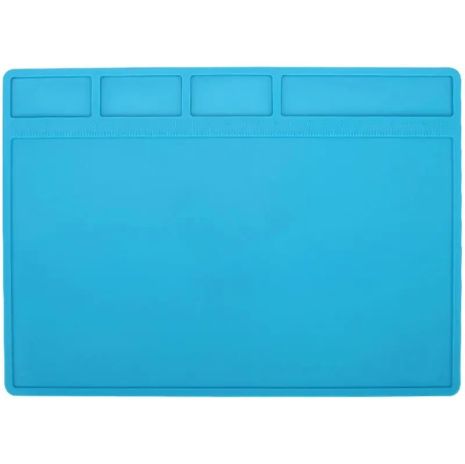 Силиконовый коврик Mechanic V41, термостойкий, для пайки и ремонта техники, 280x200 мм, Blue