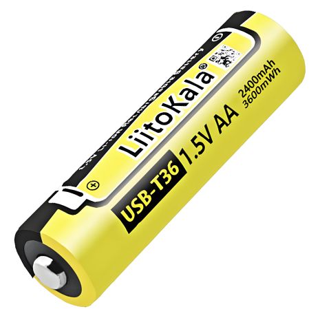 LiitoKala аккумулятор USB T36 (AA) / 2400 mAh / 3600 mWh / Type-C Original LiitoKala аккумулятор USB T36 (AA) / 2400 mAh / 3600 mWh / Type-C Original