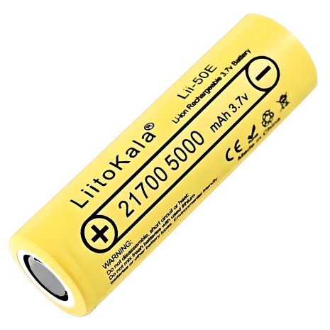 Аккумулятор LiitoKala Lii-50E 21700, высокотоковый, 15А, 5000 mah, плоский контакт, оригинал Аккумулятор LiitoKala Lii-50E 21700, высокотоковый, 15А, 5000 mah, плоский контакт, оригинал