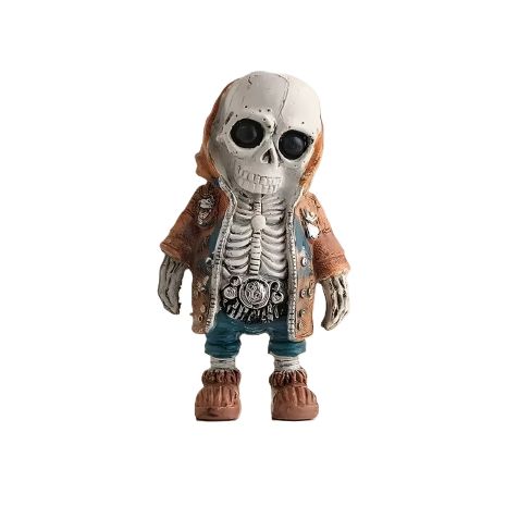 Статуэтка Skeleton Doll Resin - украшение для дома и улицы, ретро стиль