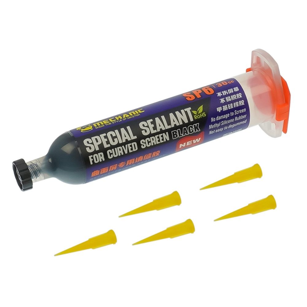 Полиуретановый клей Mechanic SP6, чёрный, 30ml, в шприце, быстросохнущий Полиуретановый клей Mechanic SP6, чёрный, 30ml, в шприце, быстросохнущий